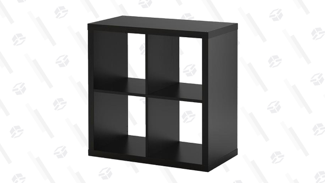 Most storage cubes aren’t designed for records, but the IKEA Kallax has 13" x 13" shelves that are perfectly sized to hold them.
